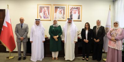 The President of the University of Bahrain Receives the Chairman of the Board of Trustees of the University College of Bahrain