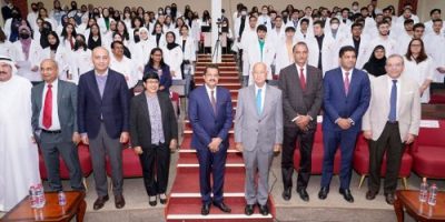UAE (Gulf Medical University) 440 Students of Gulf Medical University from 47 Nationalities Pledge their Careers to Serve the Community
