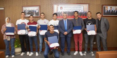 Egypt (Egypt-Japan) E-JUST President honors the university students who won sports championships