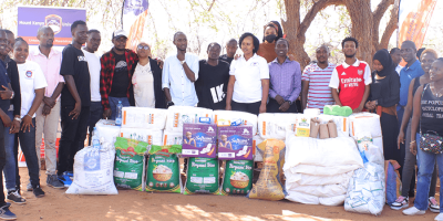 Kenya (Mount Kenya University) MKU donates food to Enziu primary school and the surrounding community