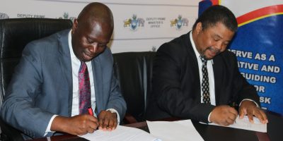 Eswatini (University of Eswatini) UNESWA signs Memorandum of Agreement with the Deputy Prime Minister’s Office and the World Food Programme