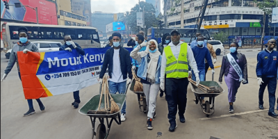 Kenya (Mount Kenya University) Nairobi City Clean up Exercise by Nairobi Campus