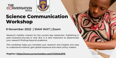 Nigeria (Obafemi Awolowo University) The Conversation Africa Presents Science Communication Workshop