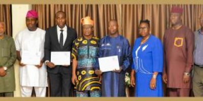 Nigeria (Ladoke Akintola University of Technology) LAUTECH staff in ACU, SEDA training received Supporting Technology Enhanced Learning (STEL) named award offered during PEBL project