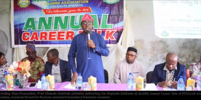 Nigeria (Federal University of Agriculture, Abeokuta) FUNAAB Ag. VC Charges Youths  to Choose the Right Career Path… As FUNAAB Alumni Association Abeokuta Branch Holds Career Talk