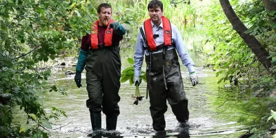 UK (Brunel University London) Campus river clean-up boosts biodiversity and reduces flood risk